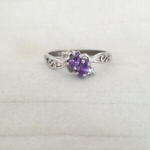 Vintage RSI Sterling Silver 925 Amethyst CZ Ring